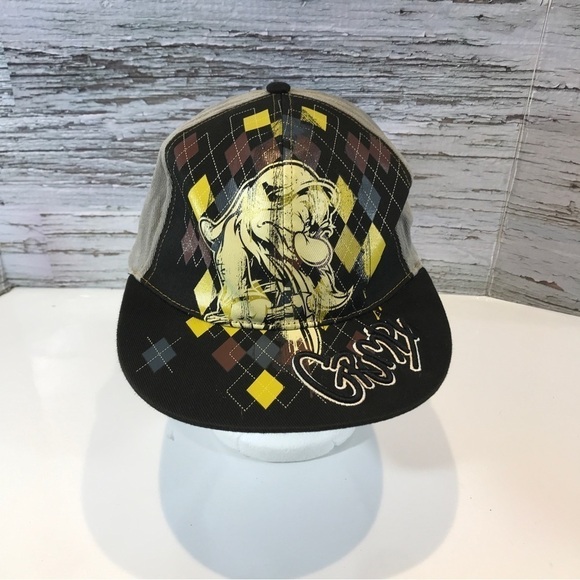 Disney Park Argyle Print Grumpy 6 Panel Hat - Picture 1 of 7